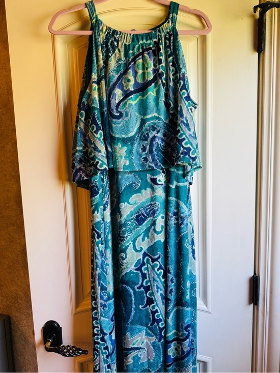 Chico's Dresses & Skirts - Chico's Teal and Blue Maxi Dress